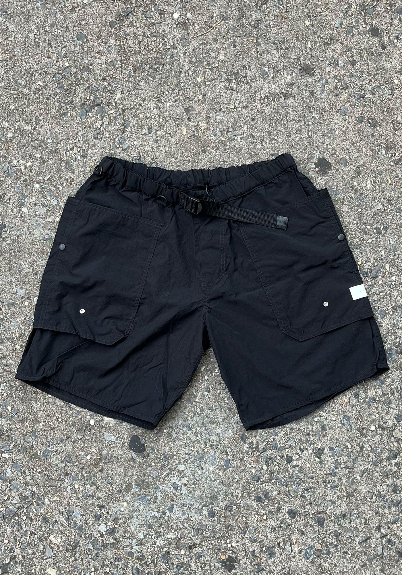 Black Gardener Pocket Boardshort Cinch Waist