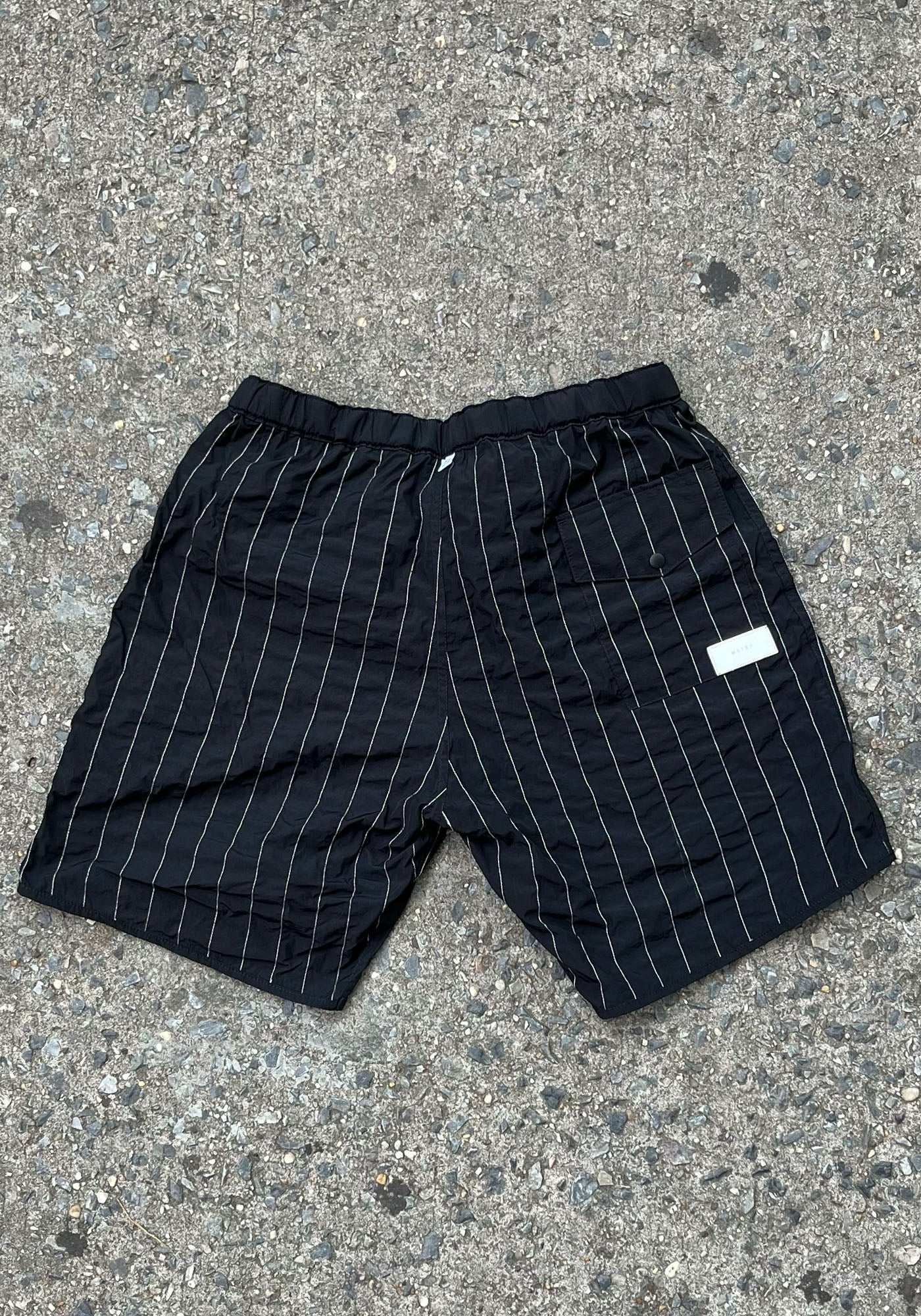 Pinstripe Boardshort Cinch Waist