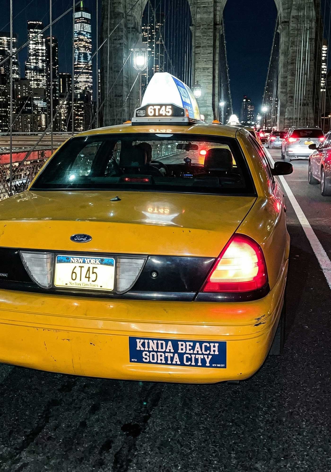 Kinda Beach. Sorta City. Bumper Sticker