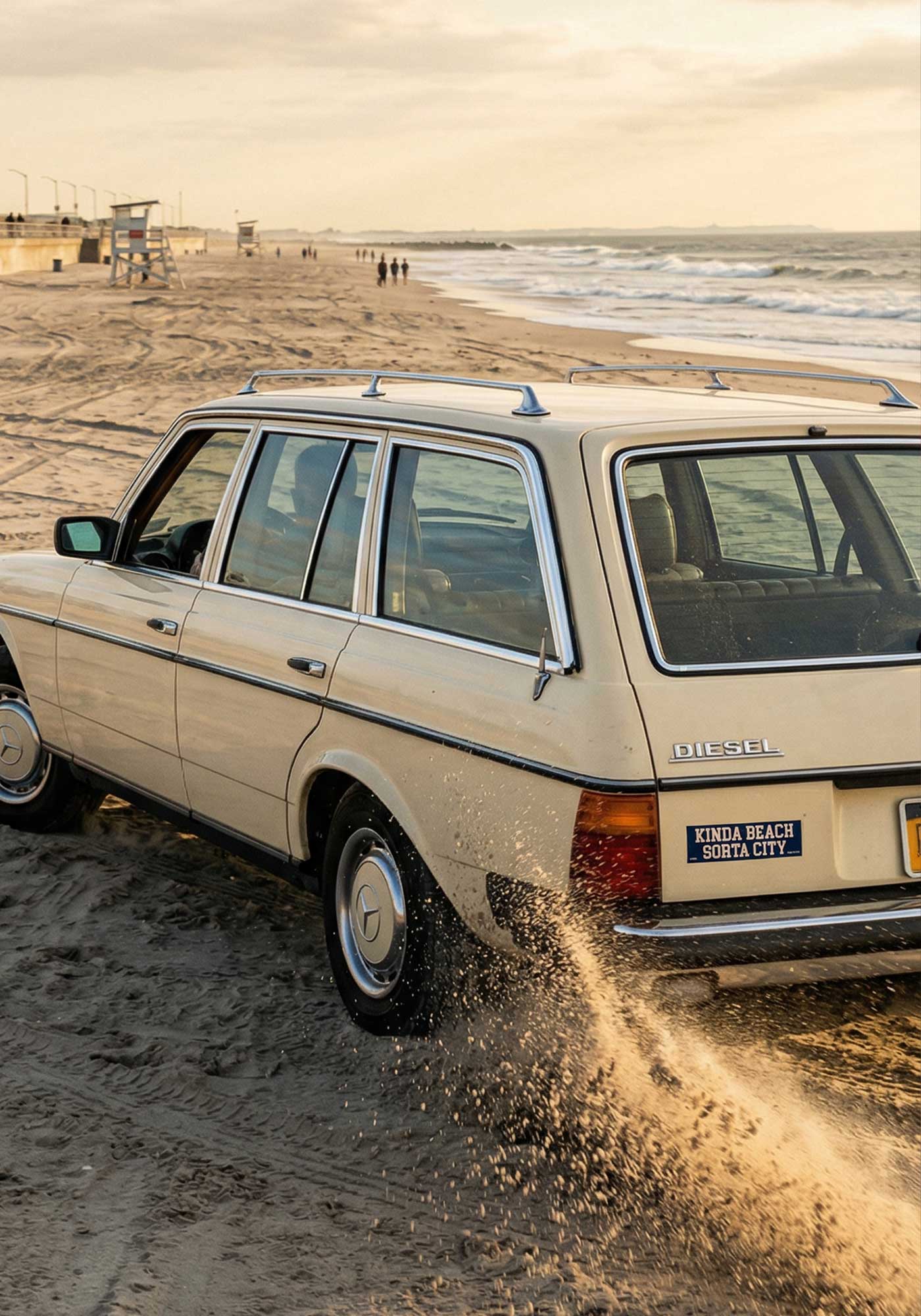 Kinda Beach. Sorta City. Bumper Sticker