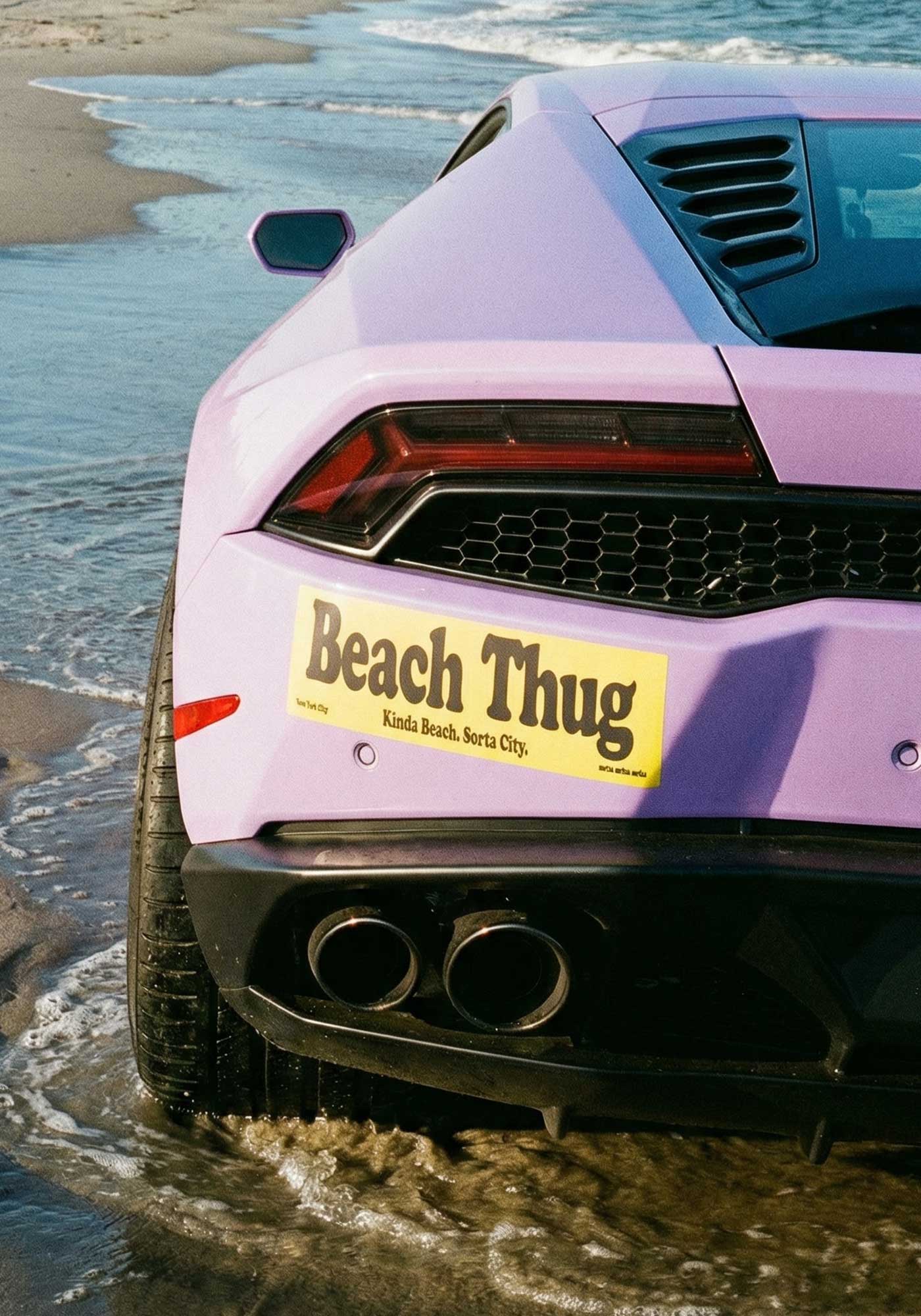 Beach Thug Bumper Sticker