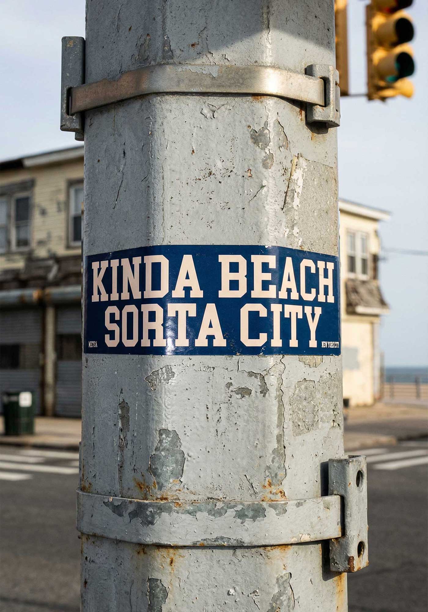 Kinda Beach. Sorta City. Bumper Sticker