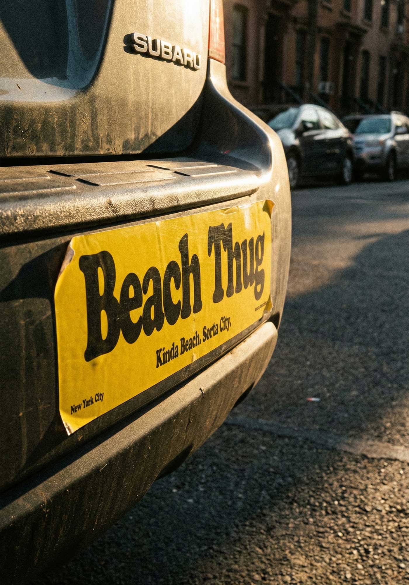 Beach Thug Bumper Sticker